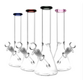 10" Classic Clear Beaker Bong with Color Mouthpiece