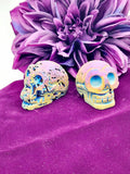 2" Rainbow Titanium Crystal Skull