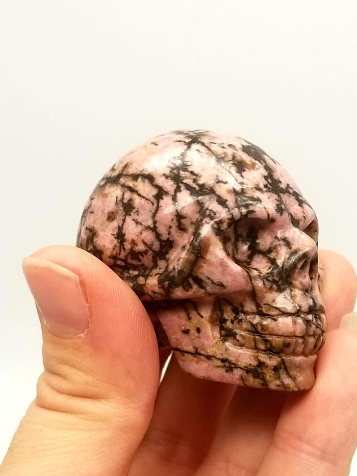 2" Rhodonite Crystal Skull