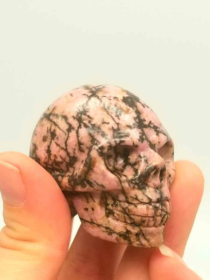 2" Rhodonite Crystal Skull