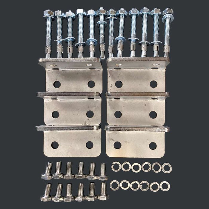 6 brackets and expansion bolts - Milcotec
