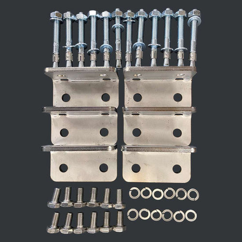 6 brackets and expansion bolts - Milcotec