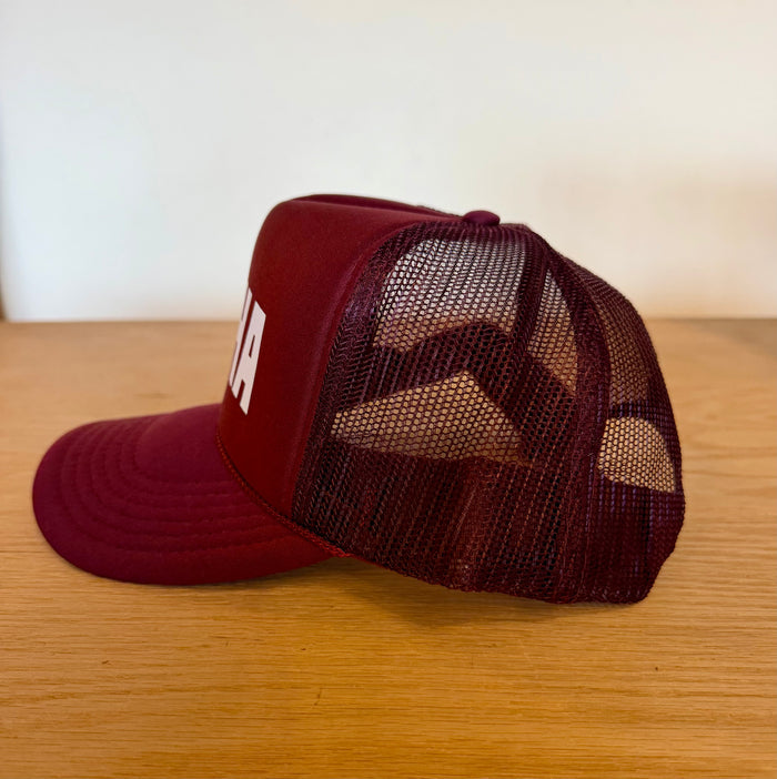 ALOHA Trucker Hat -Burgundy