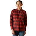 Ariat Women's Rebar Flannel DuraStretch Long Sleeve Work Shirt Long Sleeve T-Shirts Ariat Barn Red 1XL Plus