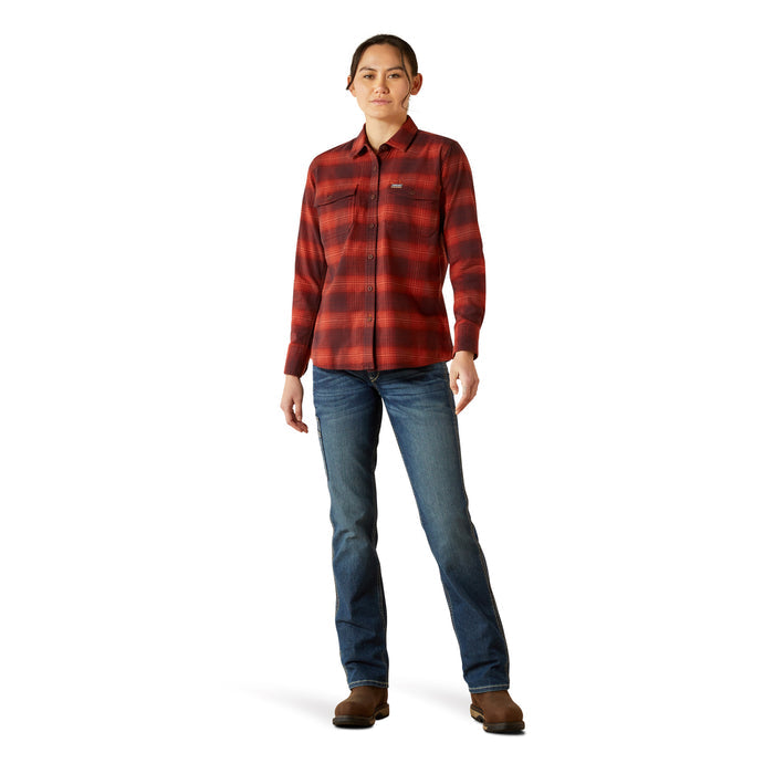 Ariat Women's Rebar Flannel DuraStretch Long Sleeve Work Shirt Long Sleeve T-Shirts Ariat