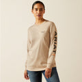 Ariat Women's Rebar Workman Logo Pocket Long Sleeve T-Shirt Long Sleeve T-Shirts Ariat String/Black 1XL Plus