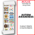 Autism Awareness Direct-to-Film Transfer Gang Sheets - 22x60 - Mugsie