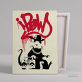 Banksy Gangsta Rat Banksy Art, Graffiti Original Handmade Art by Blue Surf Art