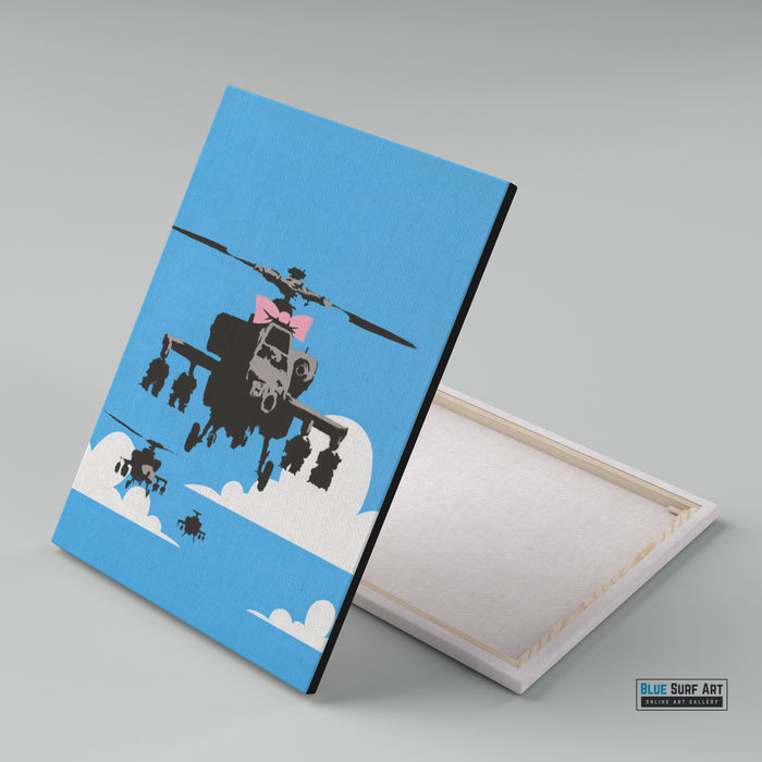 Banksy Happy Choppers Banksy Art, Graffiti Original Handmade Art Banksy Street Art Painting