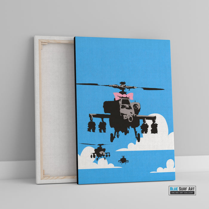 Banksy Happy Choppers Banksy Art, Graffiti Original Handmade Art Banksy Street Art Painting