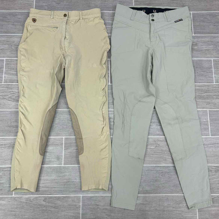 BARGAIN BUNDLE: Kerrits Knee Patch Breeches, Medium & Ariat Knee Patch Breeches,