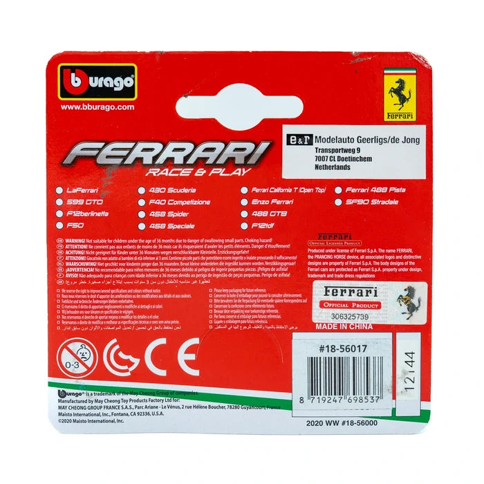 Bburago Ferrari 488 Pista 2019 Schaalmodel 1:64