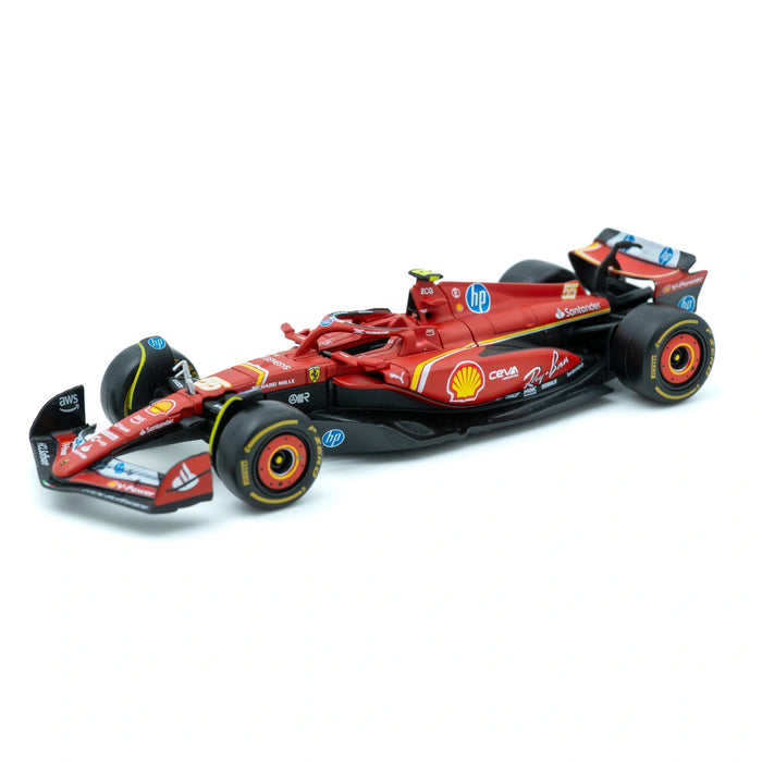 Bburago Ferrari SF-24 #16 Charles Leclerc & #55 Carlos Sainz 1:43 Twin Pack