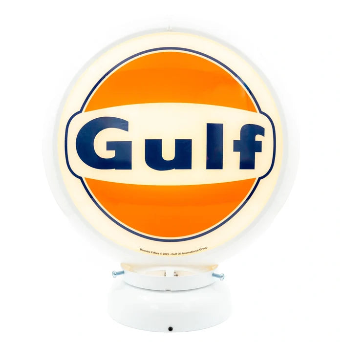 Benzinepomp Globe Logo Wit - Gulf
