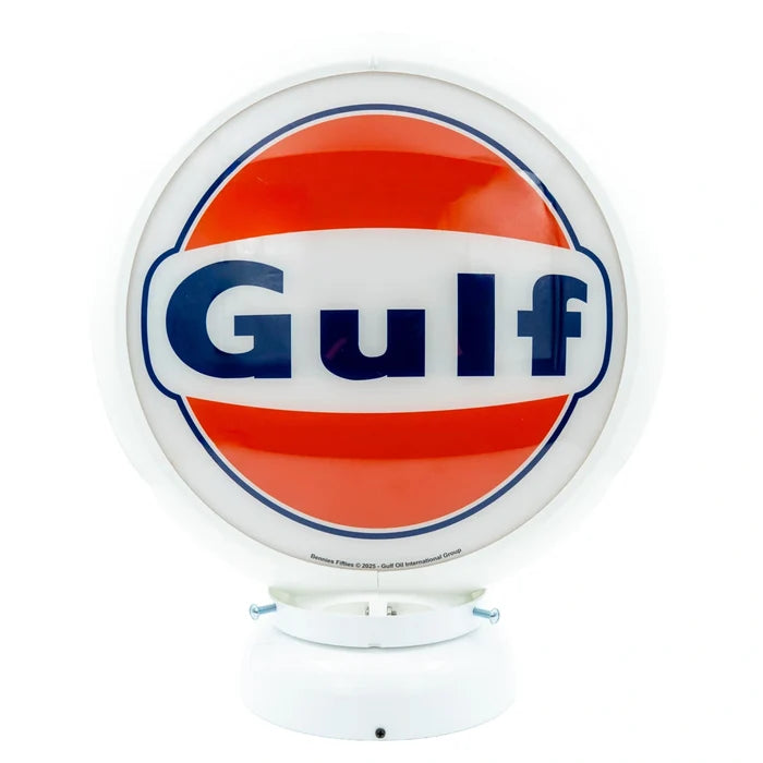 Benzinepomp Globe Logo Wit - Gulf