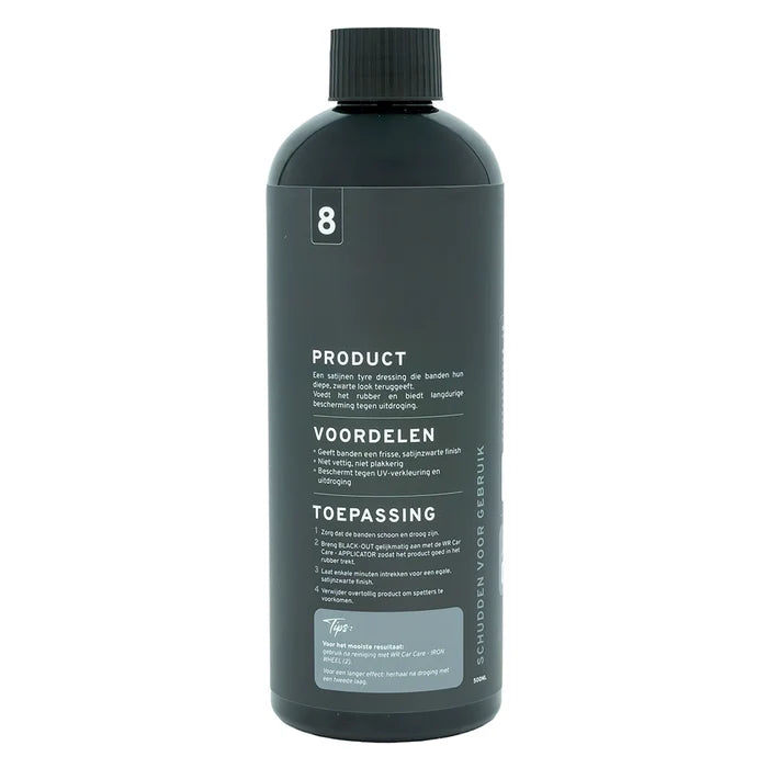 Black-Out (8) - Satijnzwarte Bandendressing | WR Car Care