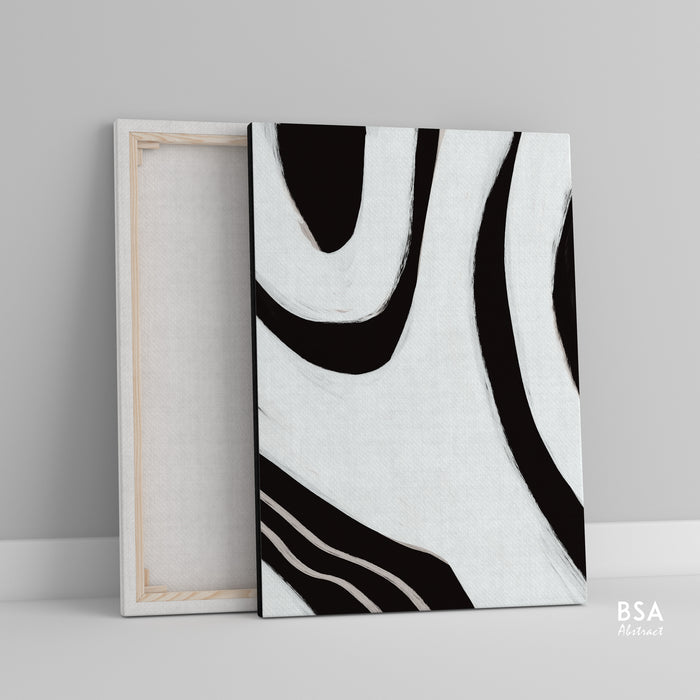 Black & White Minimalist Modern Wall Art, Abstract Canvas Art Painting - Fora #12. Large Abstract Painting, Modern Abstract Painting, oil hand painting, office wall art, original abstract, textured art, Living room wall art, Modern interior wall art
