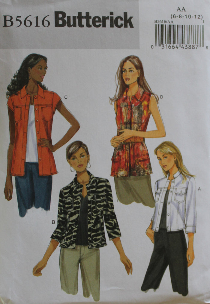 Butterick B5616, Misses Jackets, Uncut Sewing Pattern