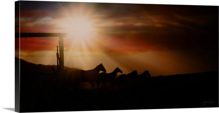 Caballo Sunset Canvas Print