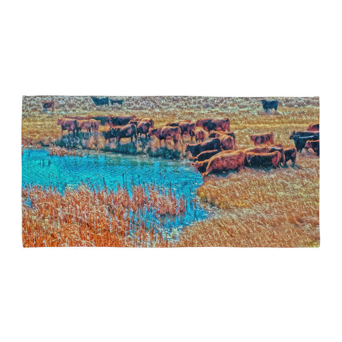 Cattails, Cattle and Sage Beach Blanket