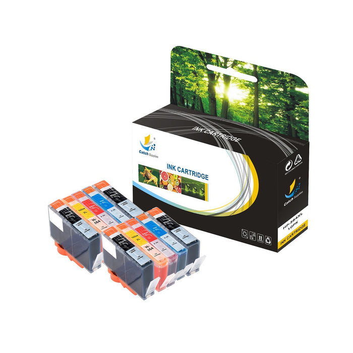 Compatible 10 Combo Pack HP 564XL High Yield Ink Cartridge