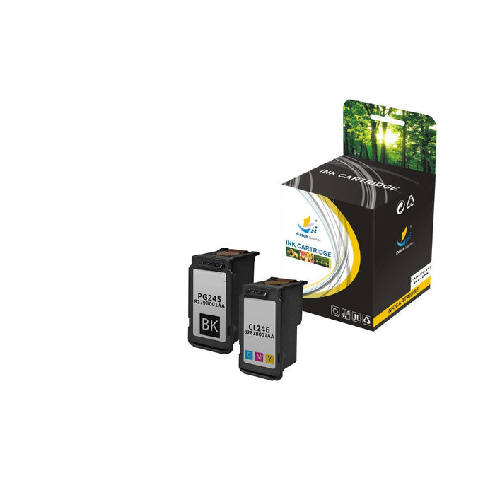 Compatible 2 Pack Canon PG 245 246 High Yield Ink Cartridge