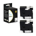 Compatible 2 Pack Dymo 40913 Black on Clear Labeling Tapes