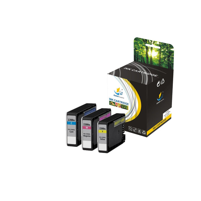 Compatible 3 Color Pack CAN CLI 221 Standard Yield Ink Cartridge