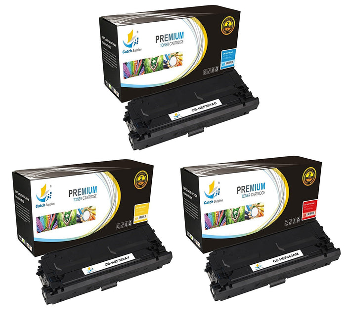 Compatible 3 Color Pack HP 508A Standard Yield Toner Cartridge