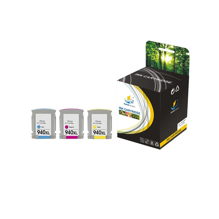 Compatible 3 Color Pack HP 940XL High Yield Ink Cartridge