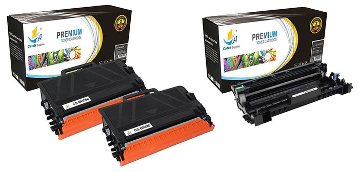 Compatible 3 Pack Brother TN880 DR820 Drum and Toner Cartridge