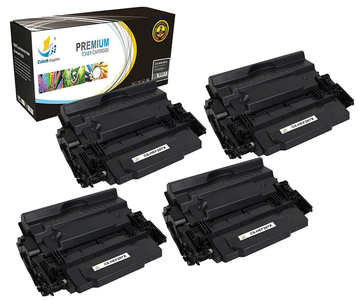 Compatible 4 Pack HP 87X CF287X Black High Yield Toner Cartridge