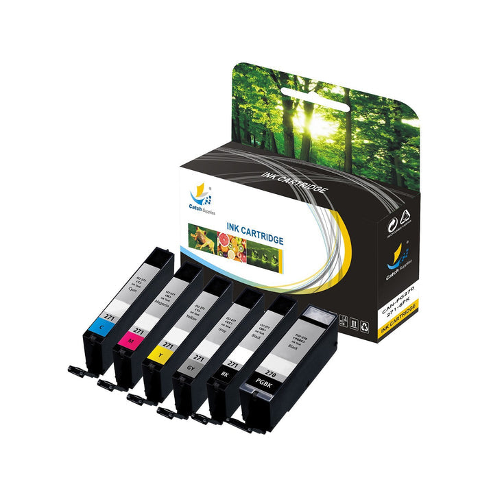 Compatible 6 Combo Pack Canon PGI 270 High Yield Ink Cartridge