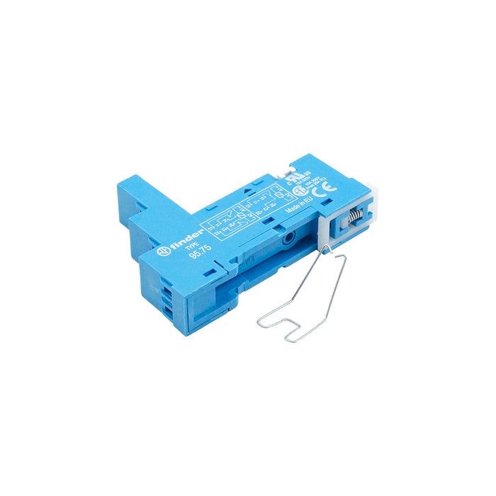 DIN rail relay socket and clip - Milcotec
