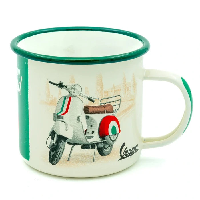 Emaille beker Vespa the Italian legend | Nostalgic-Art
