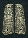 Faux Ivory Aztec Calendar 1911 Grips (Full Size)