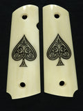 Faux Ivory Spade 1911 Grips (Full Size)