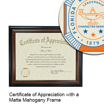 Florida Memorial University Certificate with Frame