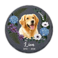 Forever Loved, Forever Missed - Personalized Memorial Stone, Pet Loss Gift, Pet Floral Memorial