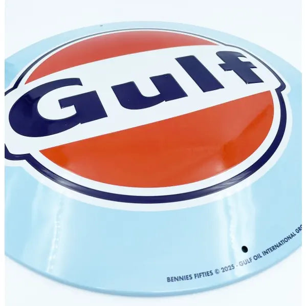Gulf Logo Disc Metalen Wandbord met Reliëf 35 cm | Gulf