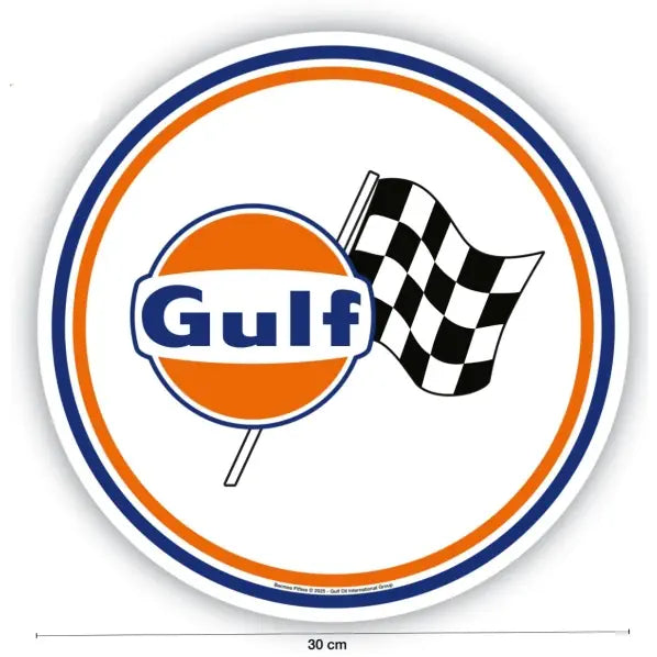 Gulf Logo Race Vlag Sticker 30 cm | Gulf