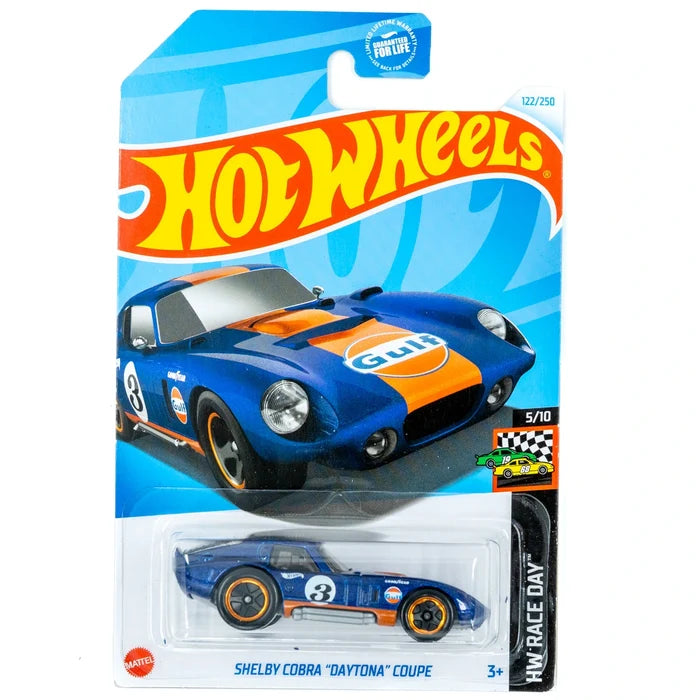 Hot Wheels Shelby Cobra Daytona Coupe blauw oranje VS | 122/250 (2024)
