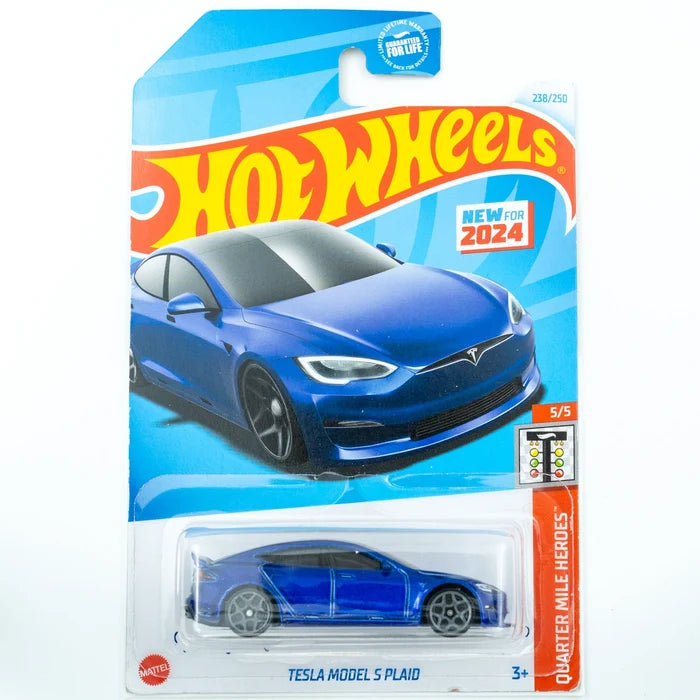Hot Wheels Tesla Model S Plaid blauw VS | 238/250 (2024)