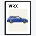 Ingelijste Poster Subaru WRX (A3) | Zwart, Wit of Hout