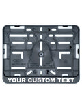 Kentekenplaathouder motor met rand en custom tekst