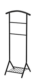 Kings Brand Furniture - Amos Metal Suit Valet Rack Stand Organizer, Black