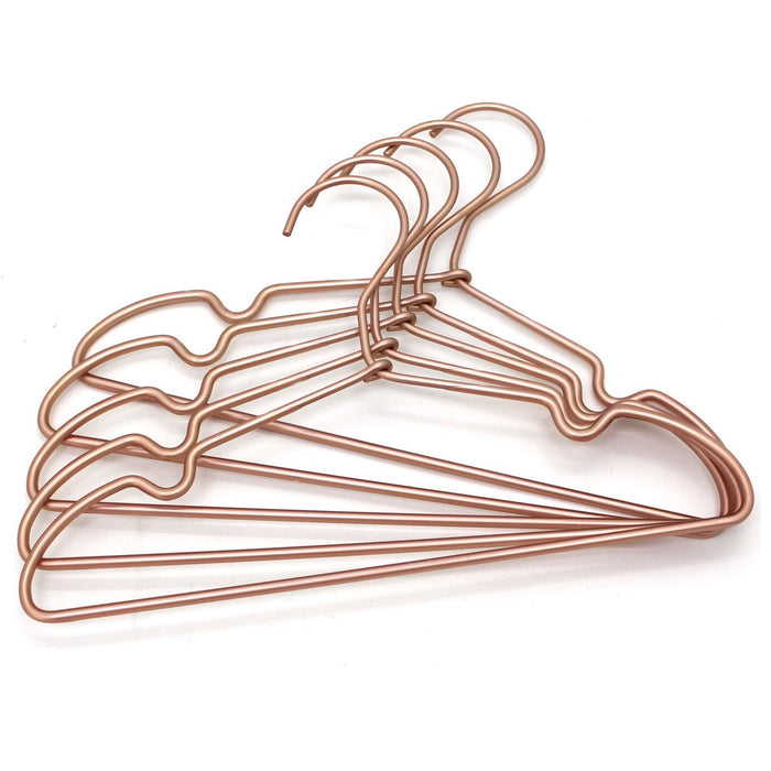 Koobay 10Pack 13" Non Slip Rose Gold Wire Top Children Clothes Suit Coat Metal Hanger