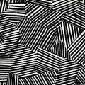 Lines Maze Organic Cotton Canvas --- Canvas Collective Organic by Ophelia Pang Collection -- Cloud 9