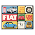 Magneetset Fiat 500 Loved Since 1957 | Nostalgic-Art
