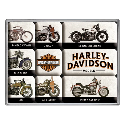 Magneetset Harley-Davidson motor modellen | Nostalgic-Art